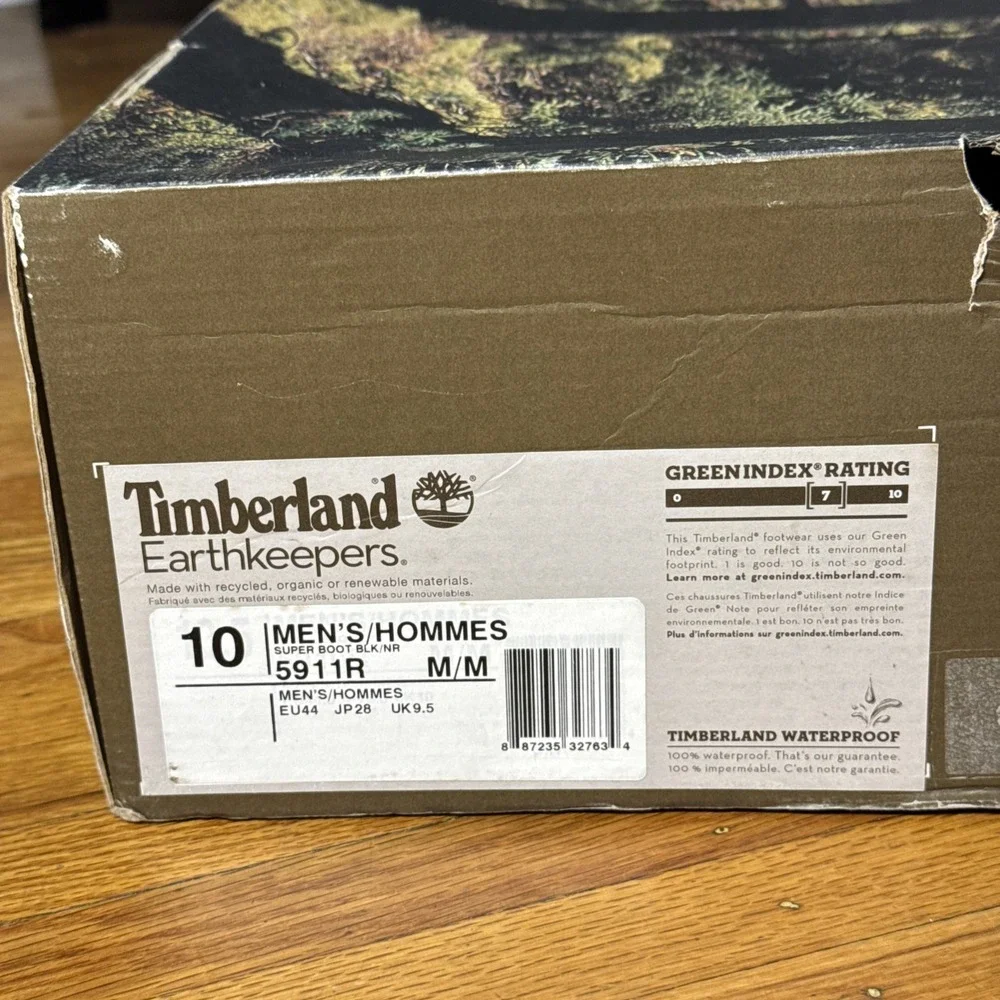Timberland Super Boot 40 Below 8 Inch Black Anniversary 5911R Mens 10 1663/1973